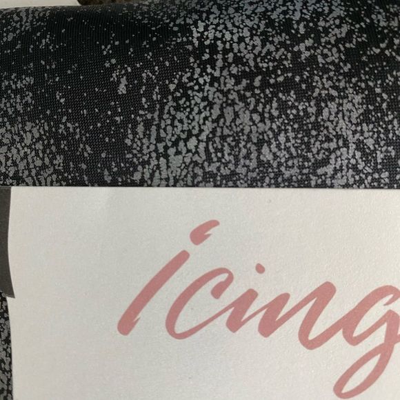 New, Icing leggings, distressed metallic panel, size LARGE (8-10) - Picture 2 of 3